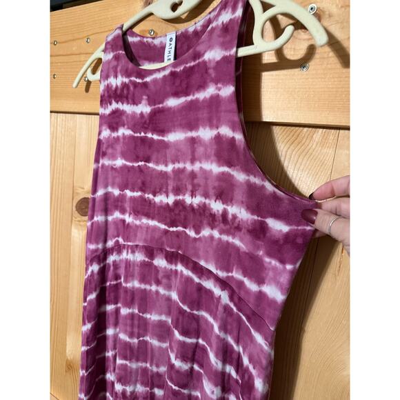 Athleta Pink Tie Dye Stretchy Sun Dress Size M - Picture 2 of 4